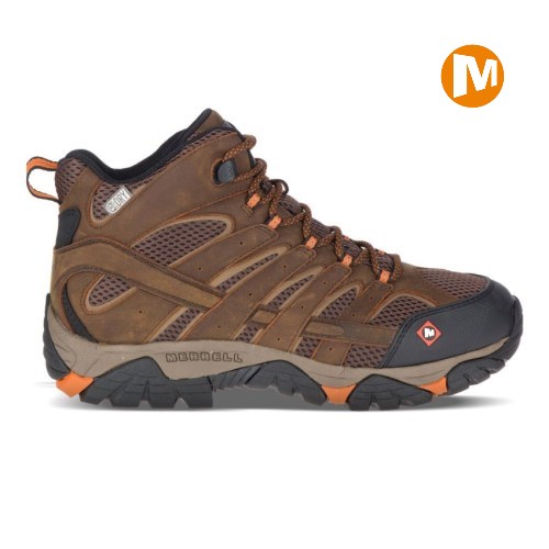 Merrell Moab Vertex Mid Waterproof SR Sicherheitsschuhe Herren Braun [DE-DQKYB]